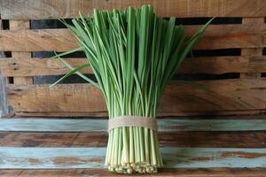 AI generated lemongrass isolated kitchen table professional advertising food photography photo