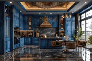 ai generado moderno cocina mueble interior diseñador profesional publicidad fotografía foto