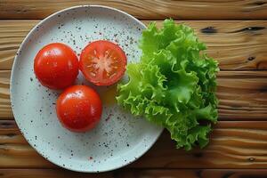 AI generated food on the kitchen table to post on social media professional advertising food photography photo