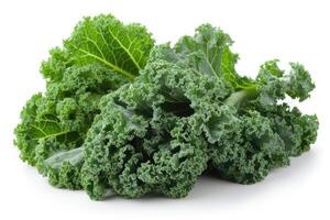 AI generated kale isolated kitchen table professional advertising food photography photo