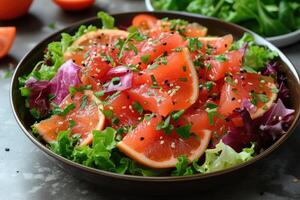 AI generated food on the kitchen table to post on social media professional advertising food photography photo