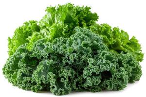 AI generated kale isolated kitchen table professional advertising food photography photo