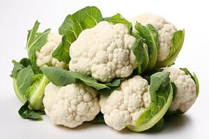 AI generated Cauliflower isolated kitchen table professional advertising food photography photo