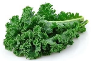 AI generated kale isolated kitchen table professional advertising food photography photo