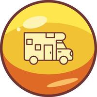 icono de vector de autocaravana