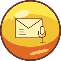 icono de vector de correo de voz