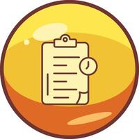 Time Clipboard Vector Icon