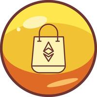 icono de vector de bolsa de compras