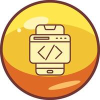 Smartphone Coding Vector Icon