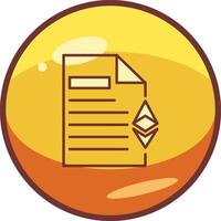 Ethereum Document Vector Icon