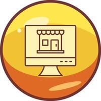 icono de vector de tienda online