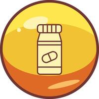 Pills Bottle Vector Icon