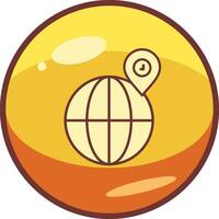 icono de vector de ubicación de globo