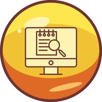 File Search Computer Vector Icon