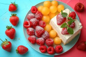 AI generated food on the kitchen table to post on social media professional advertising food photography photo