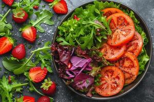 ai generado comida en el cocina mesa a enviar en social medios de comunicación profesional publicidad comida fotografía foto