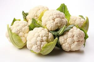 AI generated Cauliflower isolated kitchen table professional advertising food photography photo