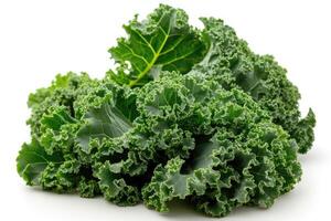 AI generated kale isolated kitchen table professional advertising food photography photo