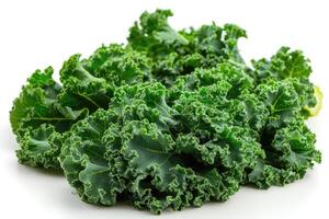 AI generated kale isolated kitchen table professional advertising food photography photo