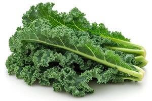 AI generated kale isolated kitchen table professional advertising food photography photo