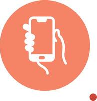 Hands holding mobile phone Vector Icon