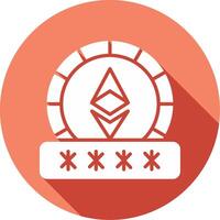 ethereum contraseña vector icono