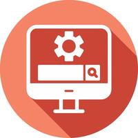 Computer Search Engine Vector Icon