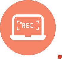 icono de vector de grabación