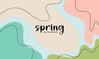 Abstract art background vector. botanical leaves spring background, organic shapes Vector background for banners, posters, Web and packaging.