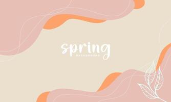 Abstract art background vector. botanical leaves spring background, organic shapes Vector background for banners, posters, Web and packaging.