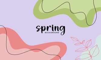 Abstract art background vector. botanical leaves spring background, organic shapes Vector background for banners, posters, Web and packaging.