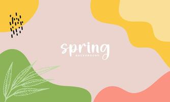 Abstract art background vector. botanical leaves spring background, organic shapes Vector background for banners, posters, Web and packaging.