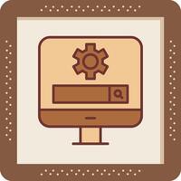 Computer Search Engine Vector Icon