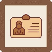 Office Entry Card Vector Icon