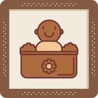 Baby Bath Vector Icon