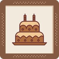 icono de vector de pastel de cumpleaños