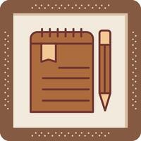 icono de vector de libro de notas