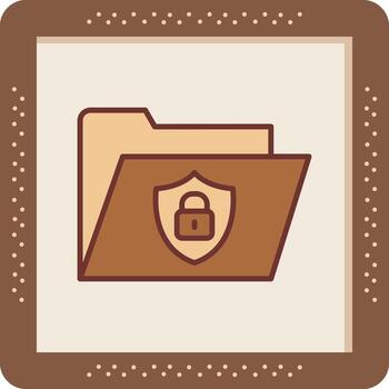 icono de vector de carpeta segura