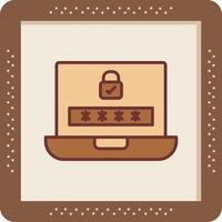 Laptop Password Vector Icon