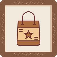 icono de vector de bolsa de compras