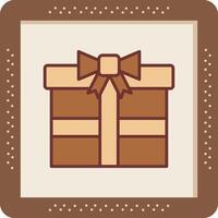 icono de vector de caja de regalo