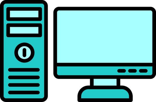 icono de vector de computadora