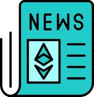 Ethereum News Vector Icon