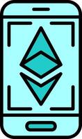 ethereum escanear vector icono