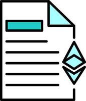 Ethereum Document Vector Icon