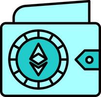 ethereum billetera vector icono