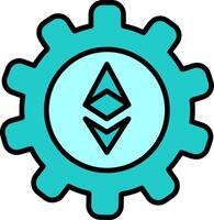 ethereum ajuste vector icono