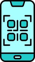 Smartphone QR Code Vector Icon