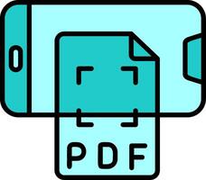 Smartphone Pdf Vector Icon