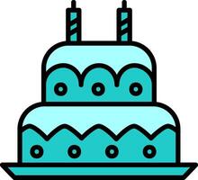 Birthday cake Vector Icon